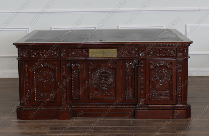 6ft Dark Walnut Presidential Resolute Office Desk Replica (6ft x 36"D)