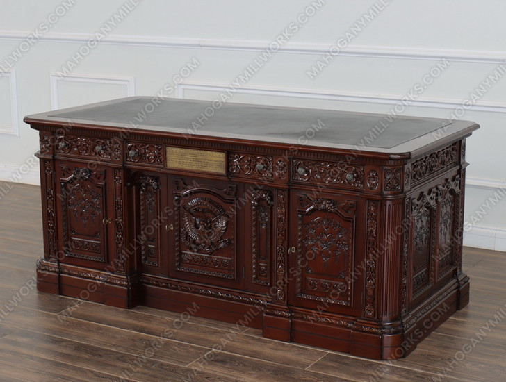 6ft Dark Walnut Presidential Resolute Office Desk Replica (6ft x 36"D)