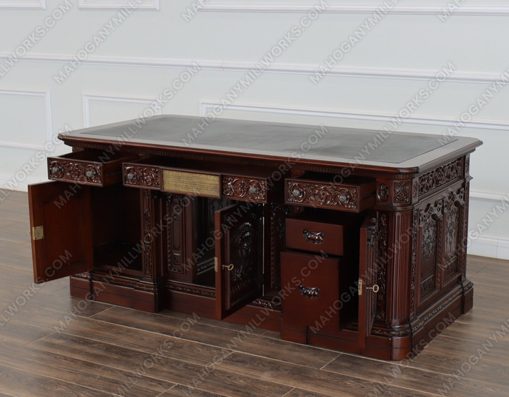 6ft Dark Walnut Presidential Resolute Office Desk Replica (6ft x 36"D)