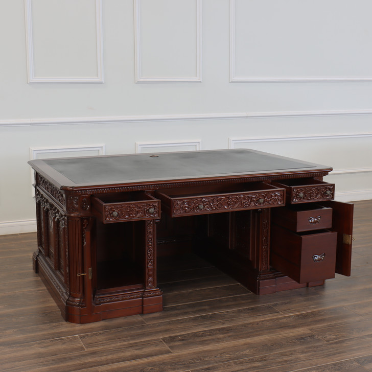 6ft Dark Mahogany Presidential Resolute Desk Replica (6ft x 36"D)