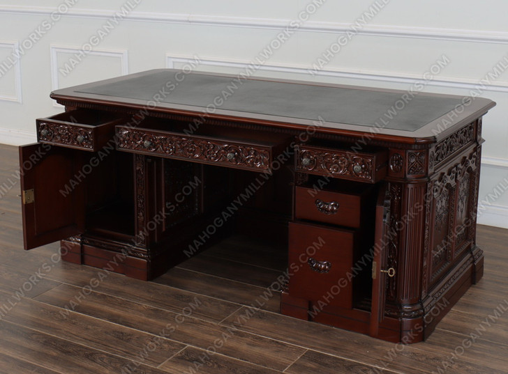6ft Dark Mahogany Presidential Resolute Desk Replica (6ft x 36"D)