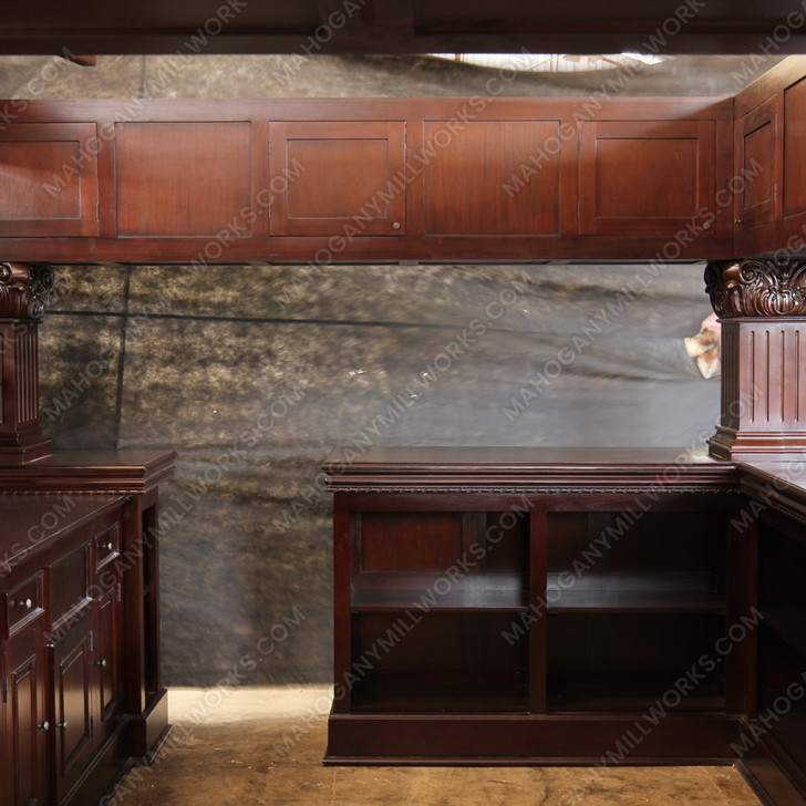 15ft Custom Mahogany Arched Canopy Pub Bar