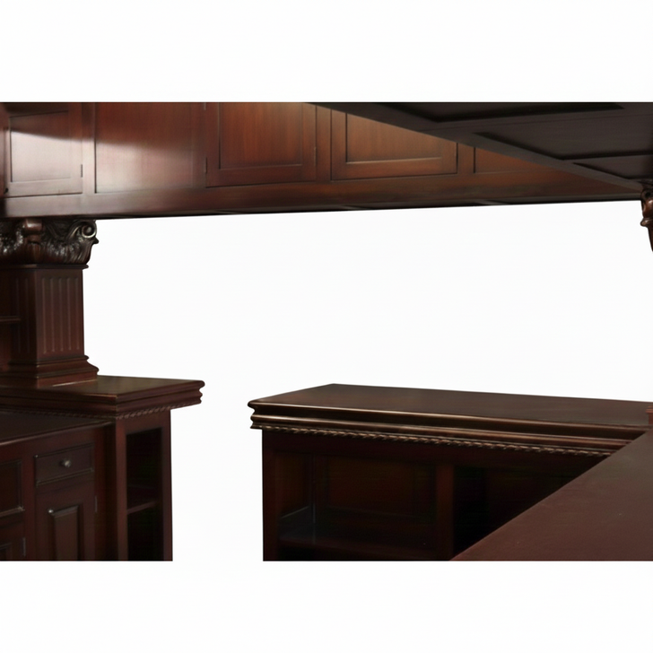 15ft Custom Mahogany Arched Canopy Pub Bar