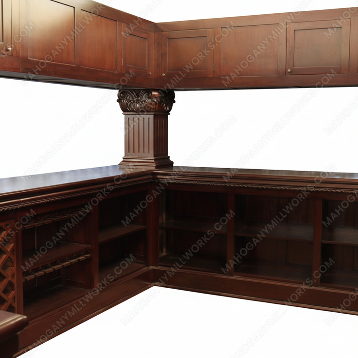 15ft Mahogany Arched Canopy Pub Bar