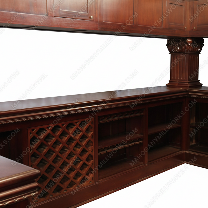 15ft Mahogany Arched Canopy Pub Bar