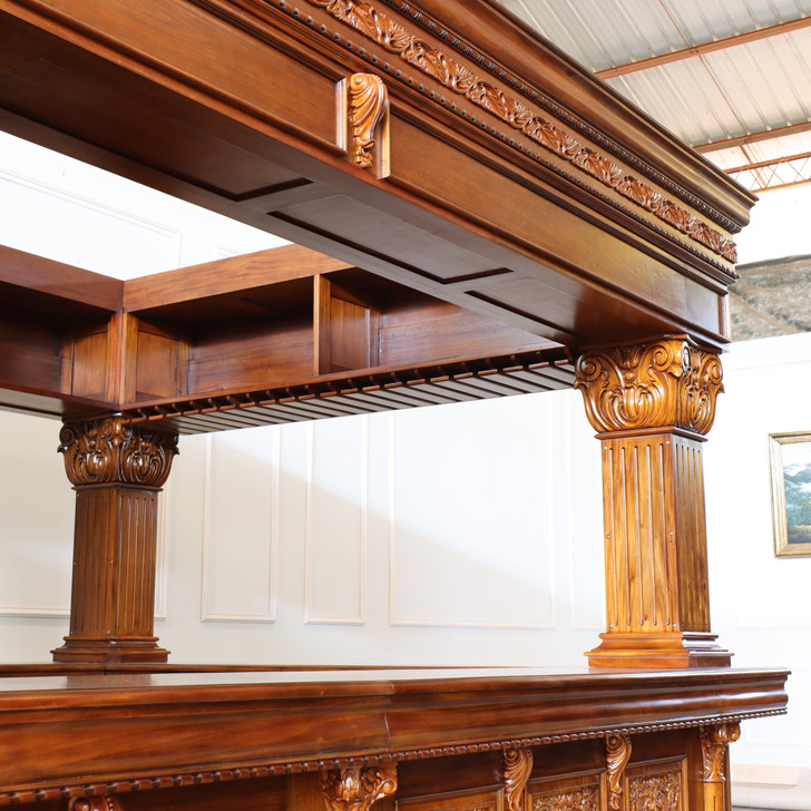 15ft Mahogany Arched Canopy Pub Bar