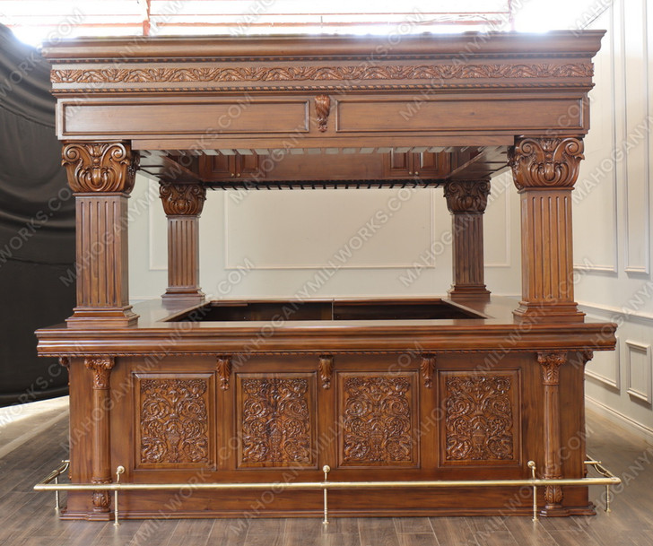 15ft Mahogany Arched Canopy Pub Bar
