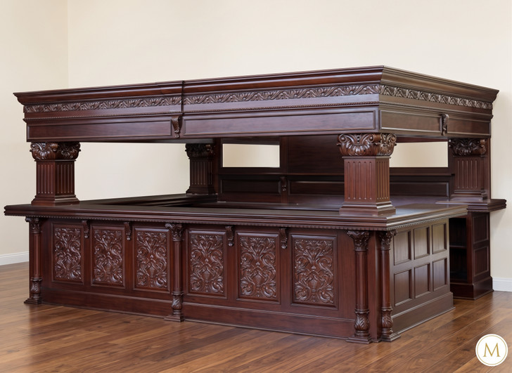 15ft Mahogany Arched Canopy Pub Bar