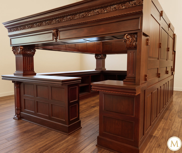 15ft Mahogany Arched Canopy Pub Bar