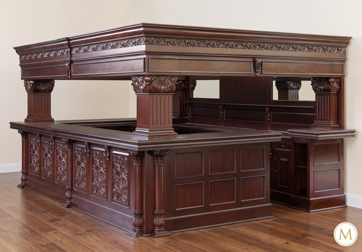 15ft Mahogany Arched Canopy Pub Bar