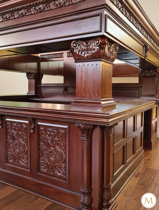 15ft Mahogany Arched Canopy Pub Bar