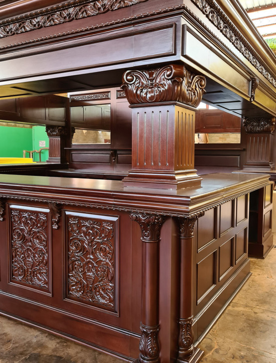 15ft Mahogany Arched Canopy Pub Bar