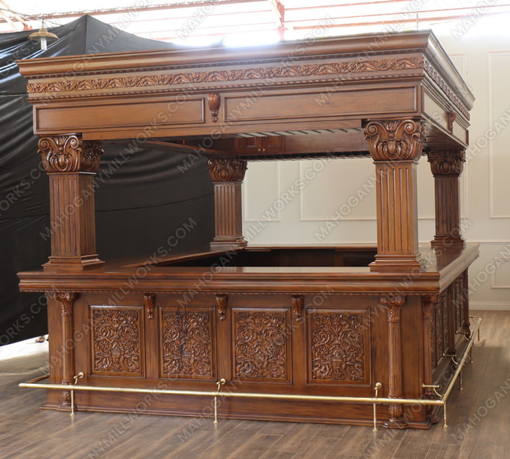 15ft Mahogany Arched Canopy Pub Bar