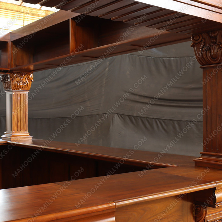 15ft Mahogany Arched Canopy Pub Bar