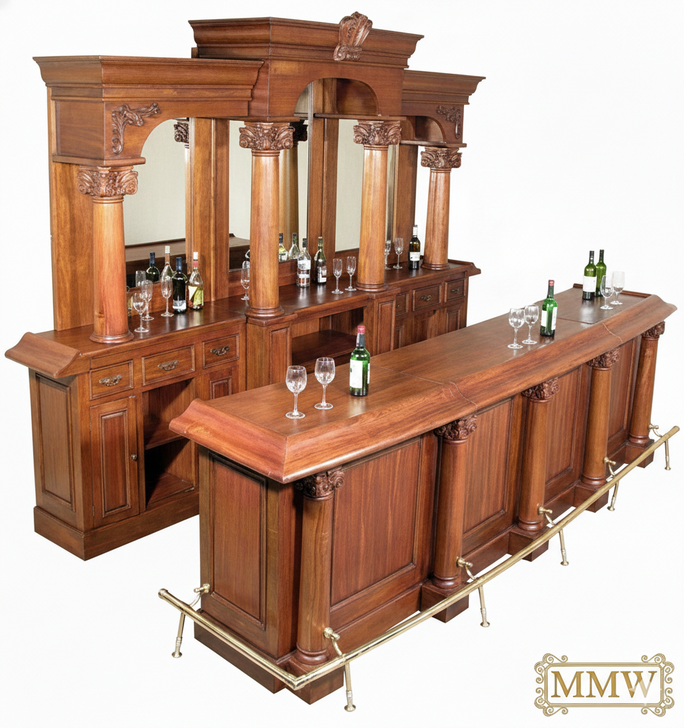 12ft English Mahogany Pub Bar