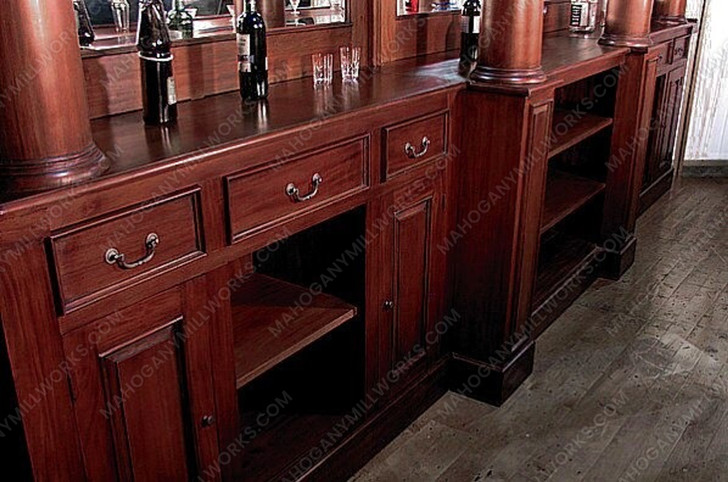 16ft Mahogany Handcrafted Saloon Tavern Pub Bar Set