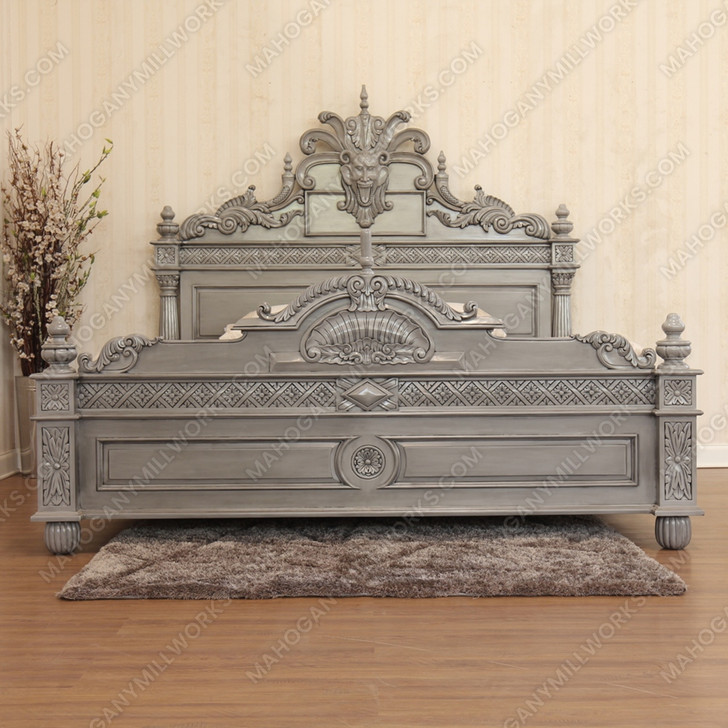 Light Grey Gothic Gargoyle Bed