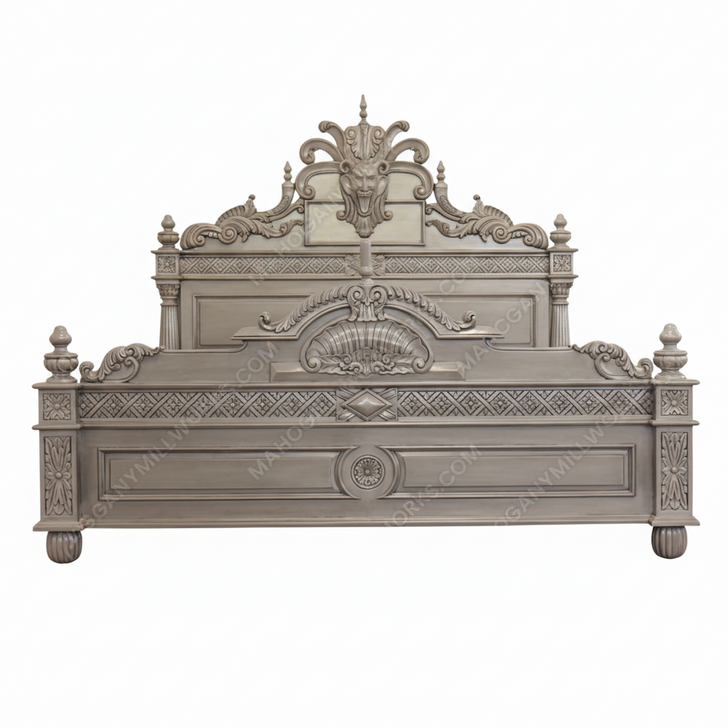 Light Grey Gothic Gargoyle Bed