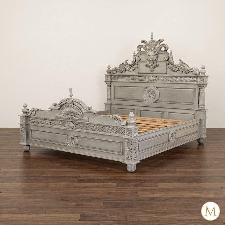 Light Grey Gothic Gargoyle Bed