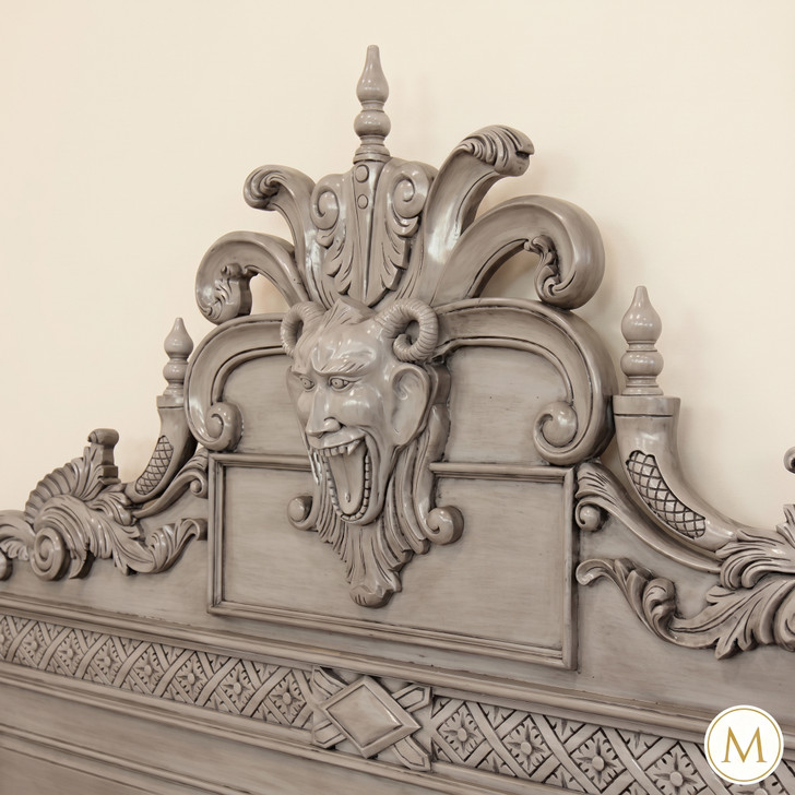Light Grey Gothic Gargoyle Bed