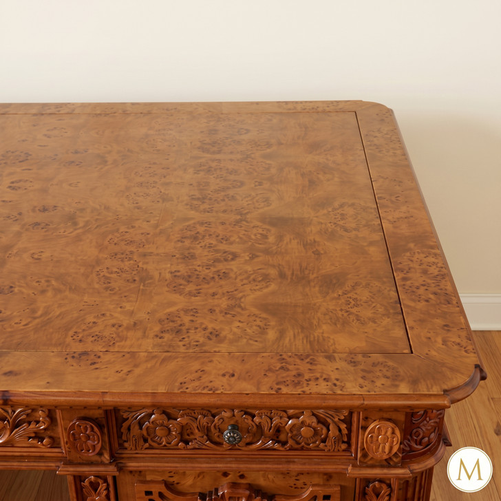 7ft Resolute Desk w/ Burl Wood Inlay Top