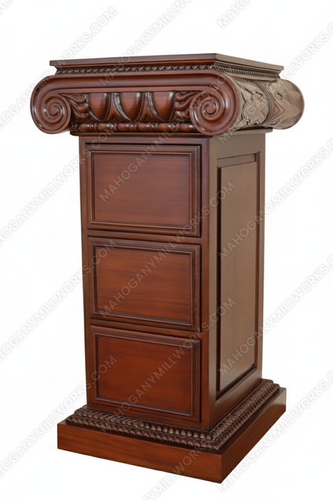 Custom Mahogany Presidential Resolute File Filing Cabinet