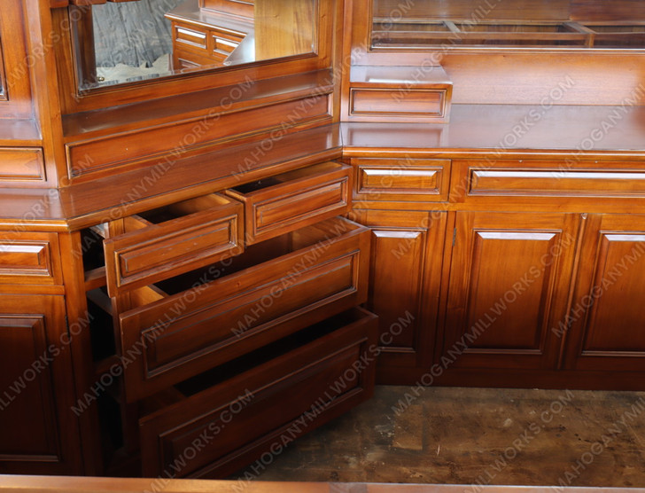 16.5ft Mahogany Complete Pub Bar Set w/ Canopy