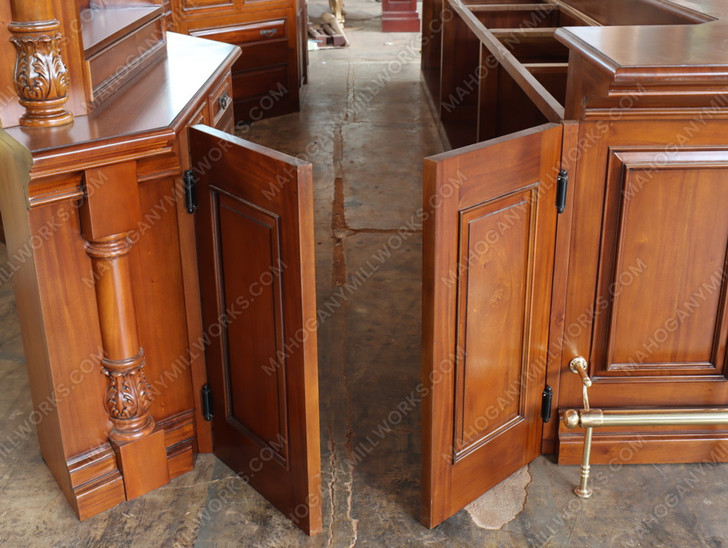 16.5ft Mahogany Complete Pub Bar Set w/ Canopy