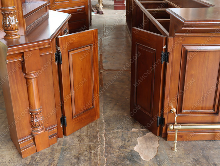 16.5ft Mahogany Complete Pub Bar Set w/ Canopy