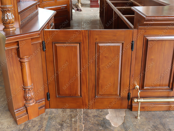 16.5ft Mahogany Complete Pub Bar Set w/ Canopy