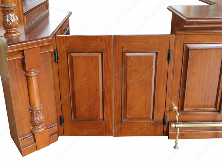 16.5ft Mahogany Complete Pub Bar Set w/ Canopy