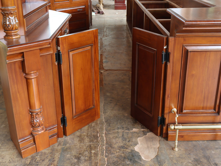 16.5ft Mahogany Complete Pub Bar Set w/ Canopy