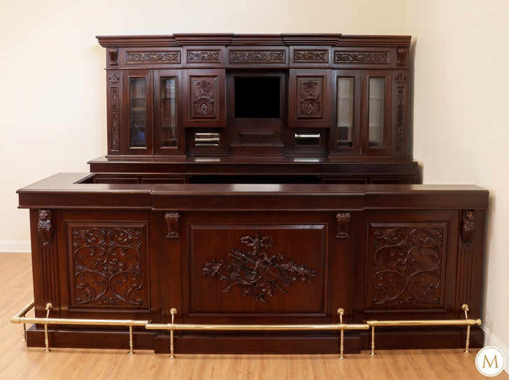 10ft Carved Victorian Gothic Pub Bar