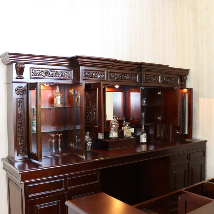 10ft Carved Victorian Gothic Pub Bar