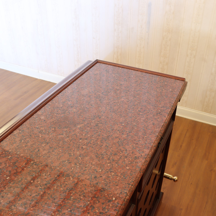 9ft Custom Mahogany English Tavern Pub Bar w/ Granite Countertop