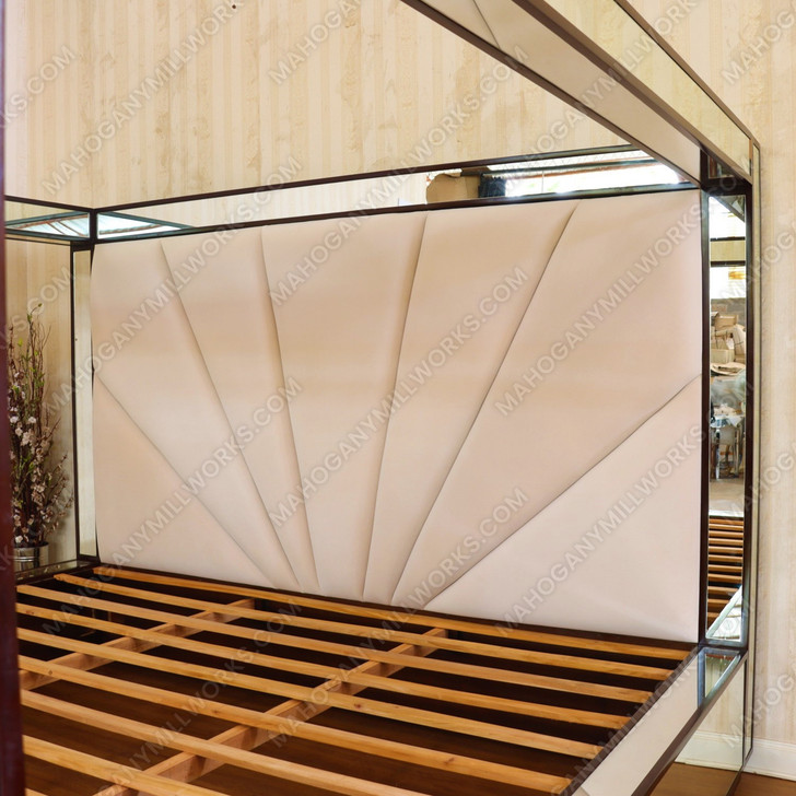 Alaska King Mirrored Four Post Canopy Bed