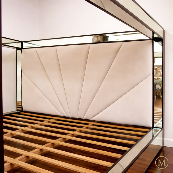 Oversized Alaska King Mirrored Four Poster Canopy Bed