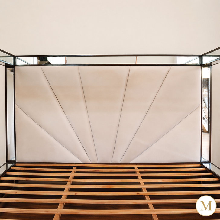 Oversized Alaska King Mirrored Four Poster Canopy Bed