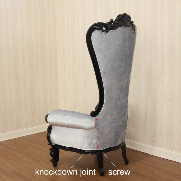 72"H Oversized Gothic Upholstered Chairs (2)
