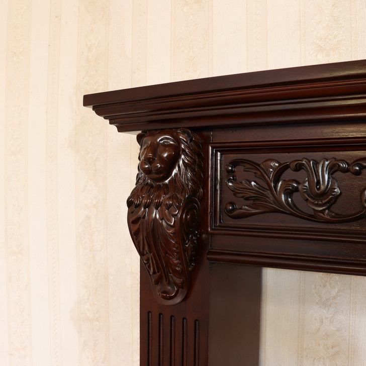 Custom Mahogany Fireplace Mantle