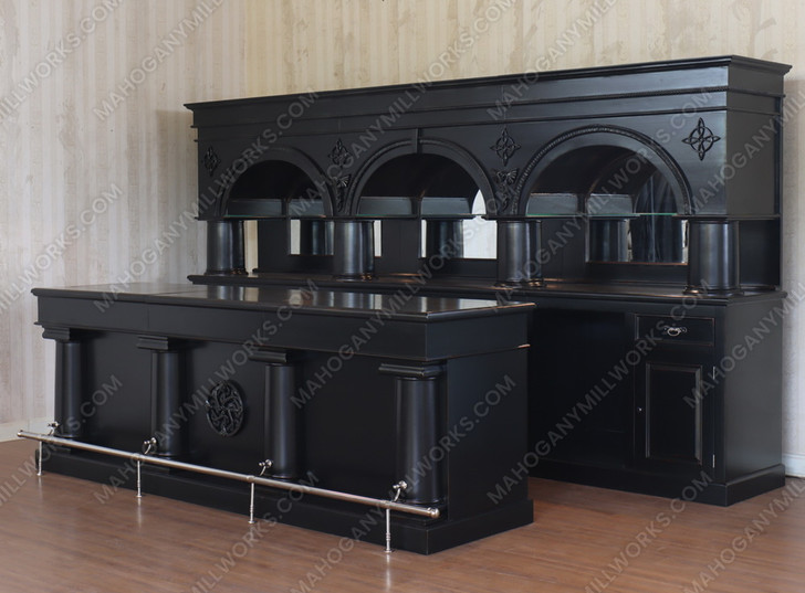 14ft Solid Mahogany Complete Brunswick Pub Bar Set