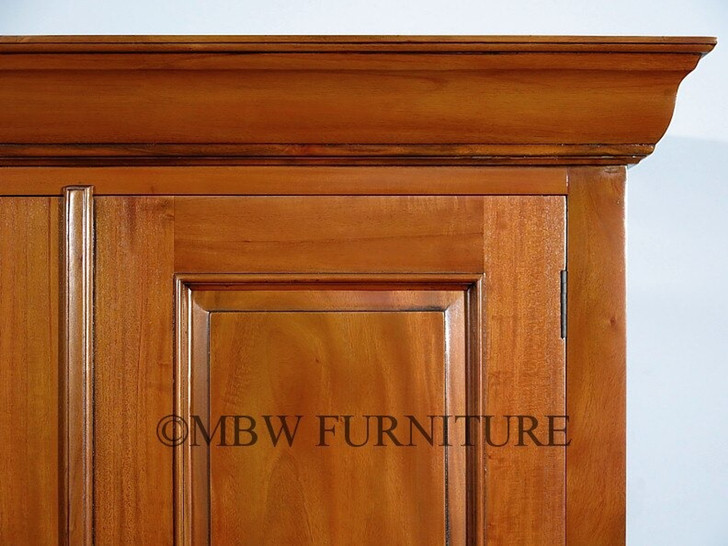 7.5ft Light Mahogany 4 Door Sectional Wardrobe Closet