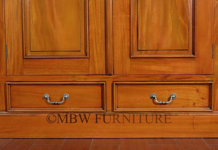 7.5ft Light Mahogany 4 Door Sectional Wardrobe Closet