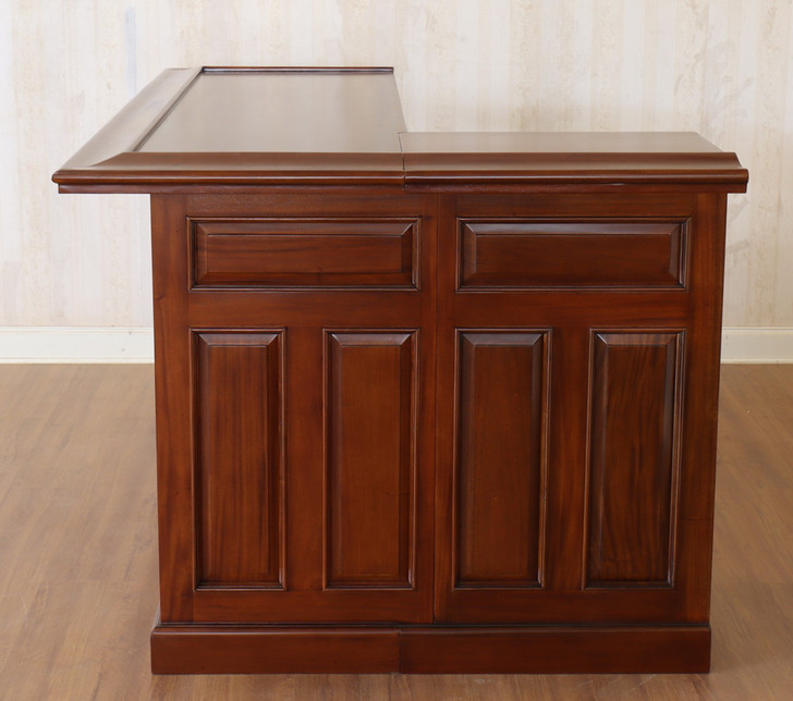 10ft Light Mahogany L-Shape Bar