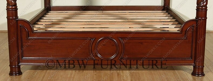 Mahogany Barley Twist Four Post Canopy Bed (E. King)