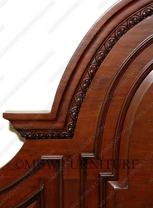 Mahogany Barley Twist Four Post Canopy Bed (E. King)