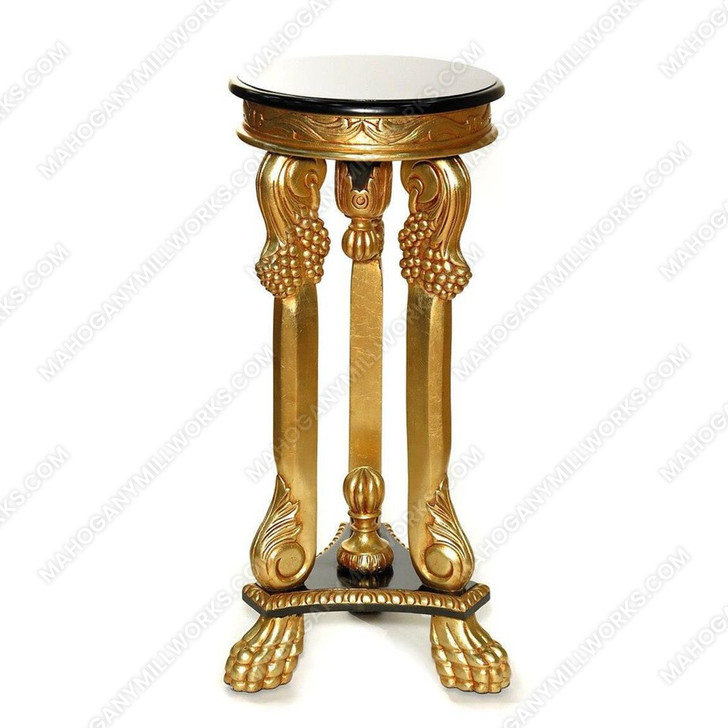 Custom Gold Leaf & Black Plantstand