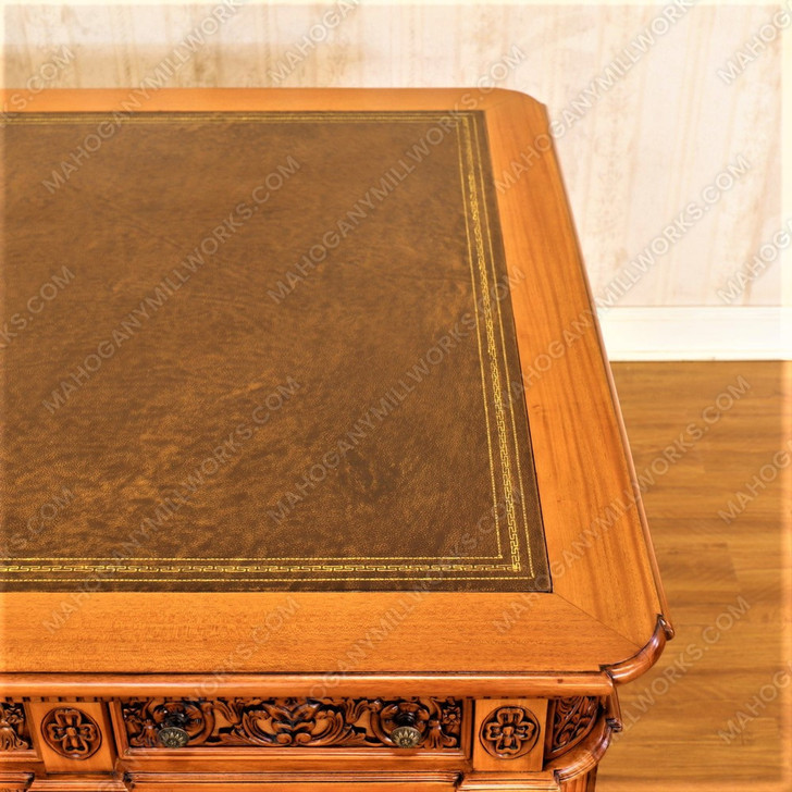 6ft Presidential Resolute Desk w/ Genuine Leather Top