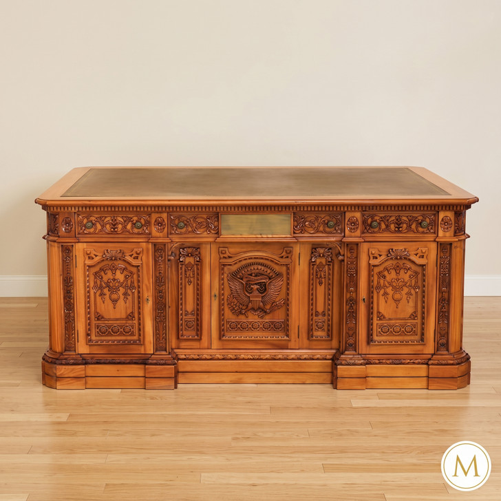 6ft Presidential Resolute Desk w/ Genuine Leather Top