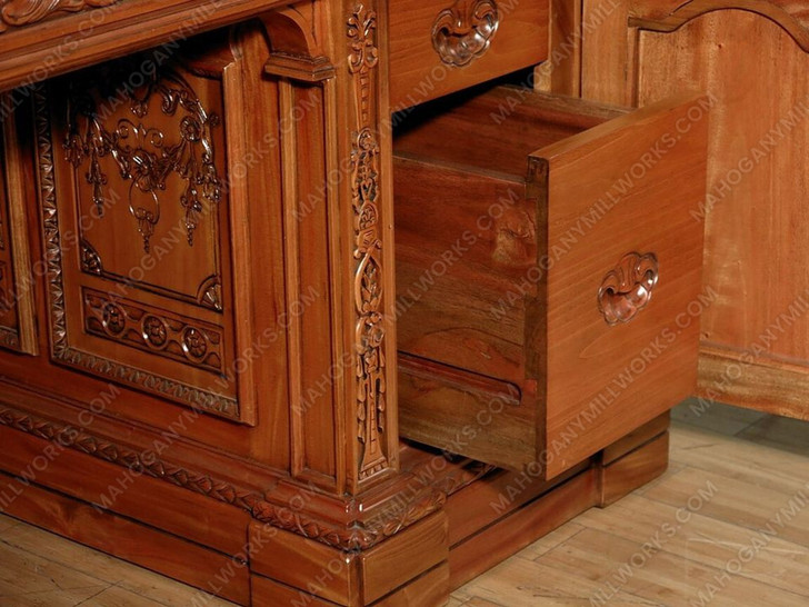 6ft Presidential Resolute Desk w/ Genuine Leather Top